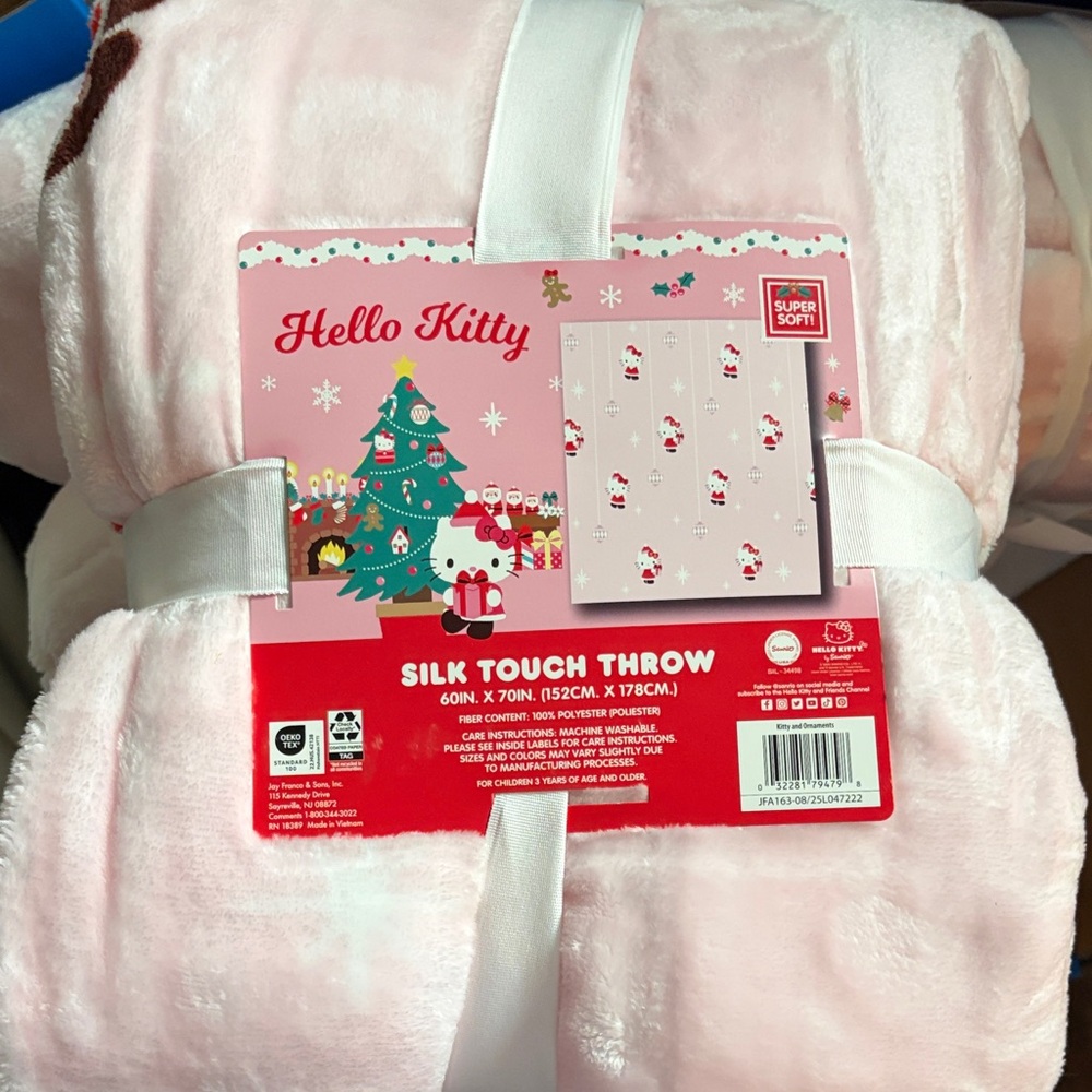 Hello Kitty Pink Silk Touch Throw Blanket